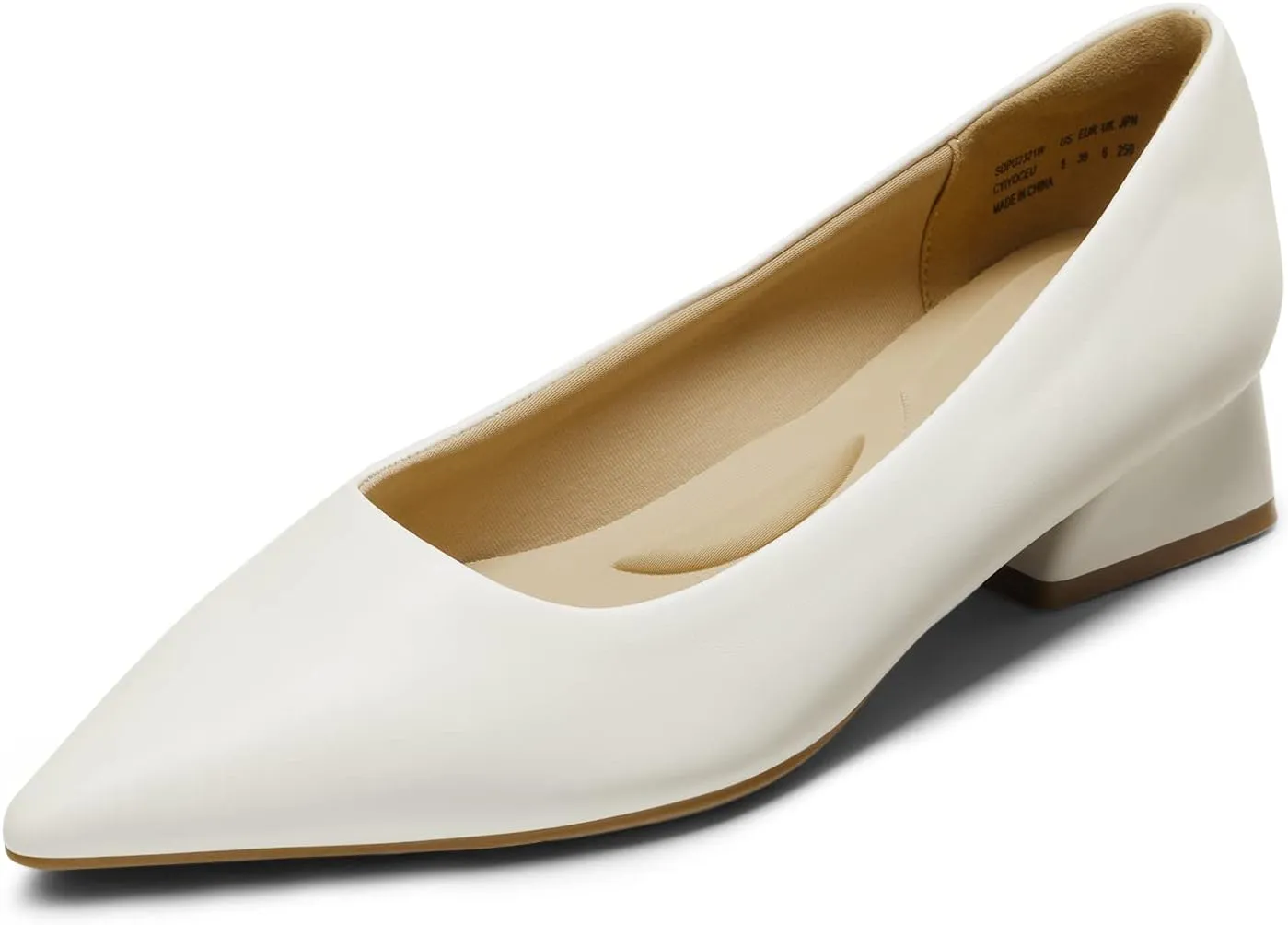 DREAM PAIRS Women's Chunky Heels Closed Toe Low Block Work Shoes Pointed Toe Dress Comfortable Wedding Pumps