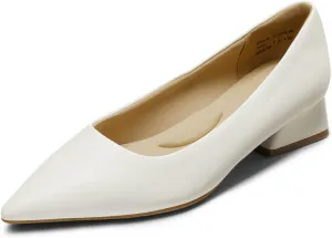 DREAM PAIRS Women's Chunky Heels Closed Toe Low Block Work Shoes Pointed Toe Dress Comfortable Wedding Pumps