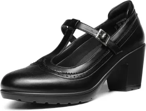 DREAM PAIRS Women's Classic Oxfords Heels T-Strap Dress Shoes
