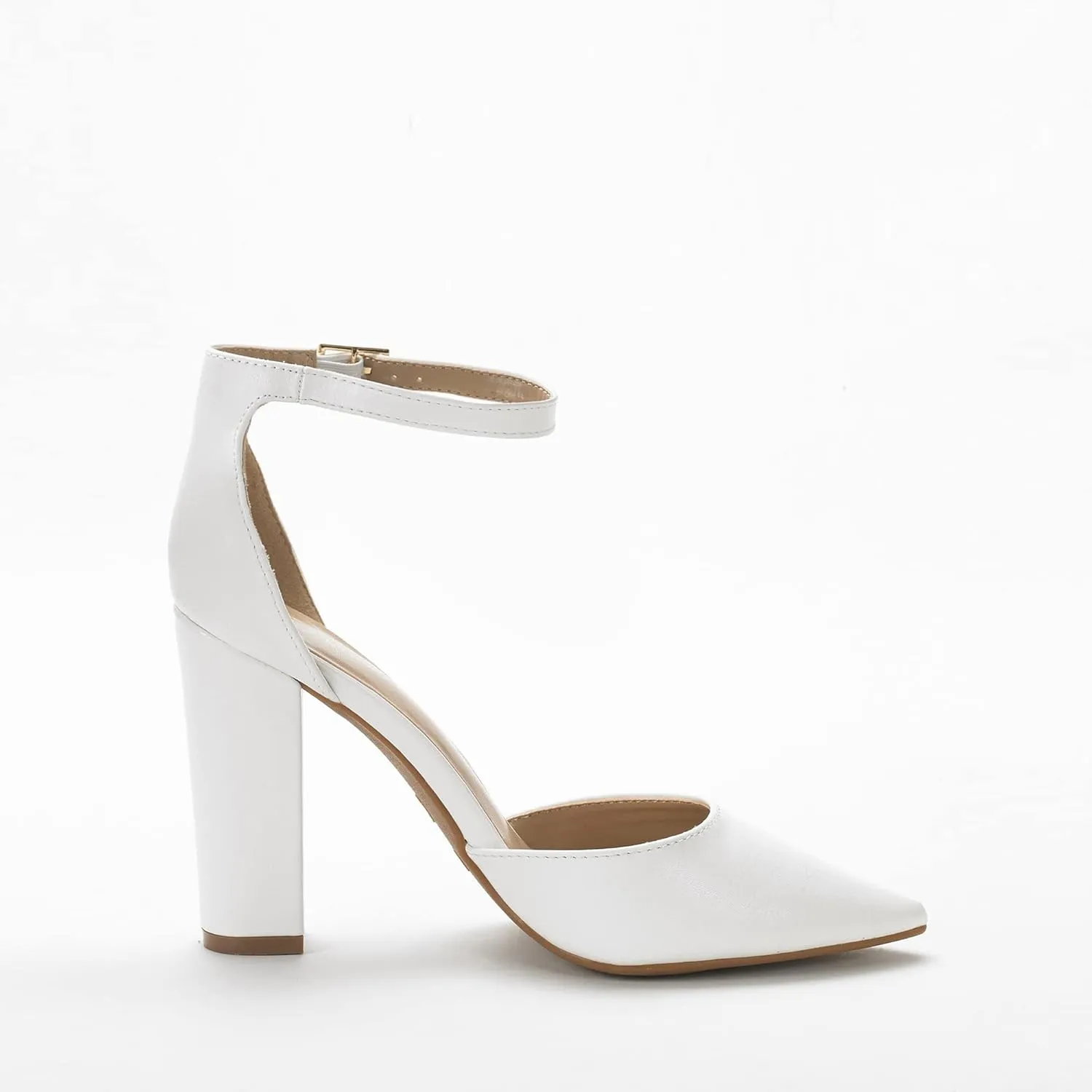 DREAM PAIRS Women's Coco High Heels Chunky Block Pumps Pointed Closed Toe Ankle Strap Dress Shoes