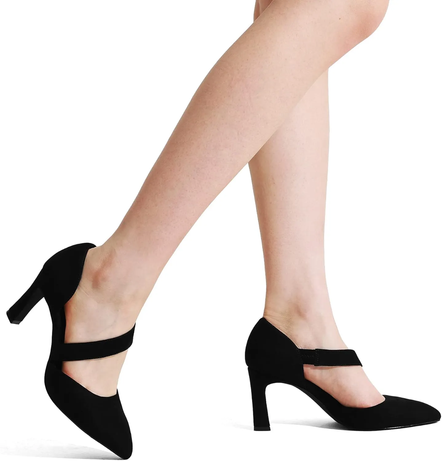 DREAM PAIRS Women's High Heels Pumps Dress Closed Pointed Toe Comfortable D'Orsay Pumps Shoes for Work Office Wedding Dancing
