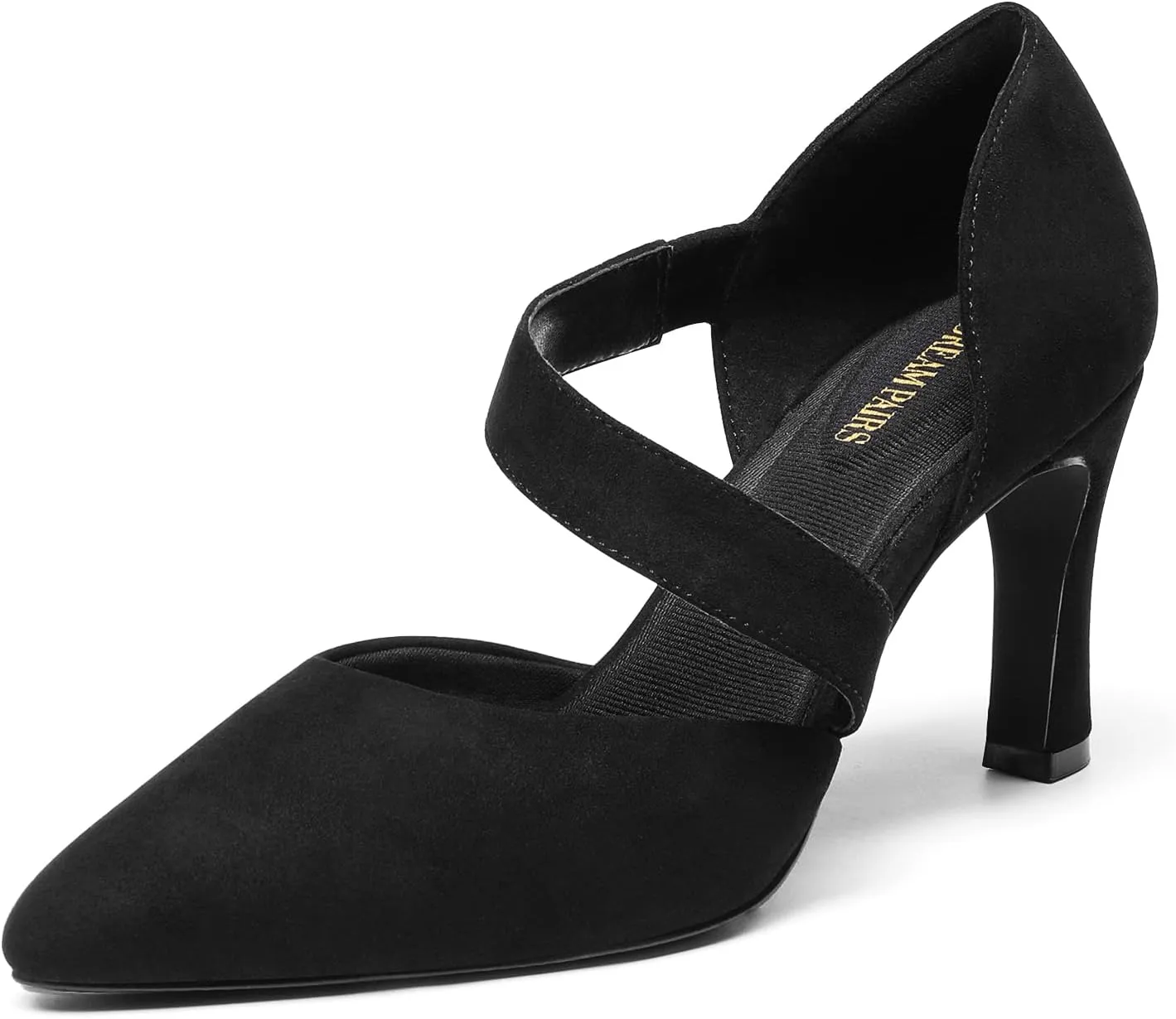 DREAM PAIRS Women's High Heels Pumps Dress Closed Pointed Toe Comfortable D'Orsay Pumps Shoes for Work Office Wedding Dancing
