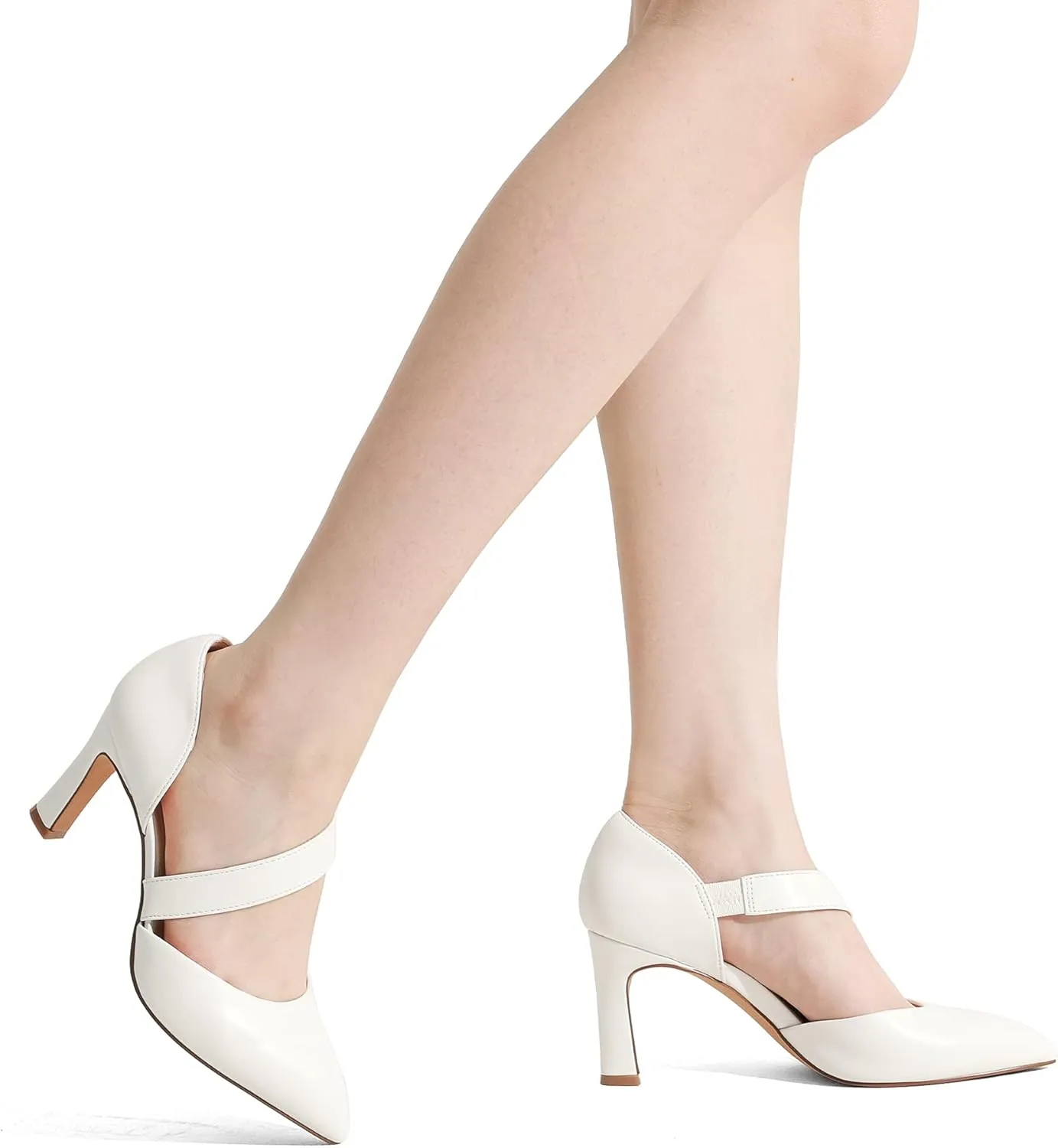 DREAM PAIRS Women's High Heels Pumps Dress Closed Pointed Toe Comfortable D'Orsay Pumps Shoes for Work Office Wedding Dancing