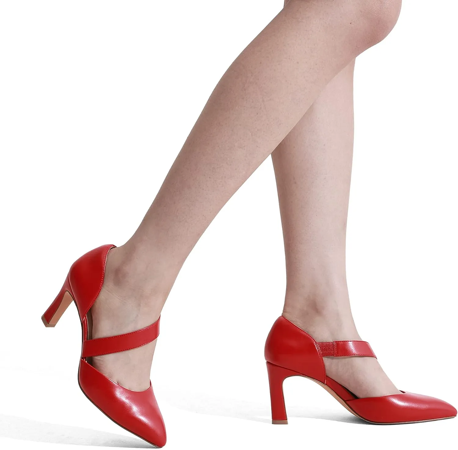 DREAM PAIRS Women's High Heels Pumps Dress Closed Pointed Toe Comfortable D'Orsay Pumps Shoes for Work Office Wedding Dancing
