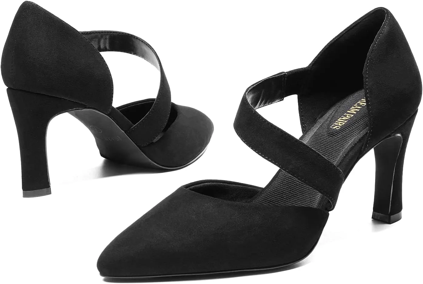 DREAM PAIRS Women's High Heels Pumps Dress Closed Pointed Toe Comfortable D'Orsay Pumps Shoes for Work Office Wedding Dancing