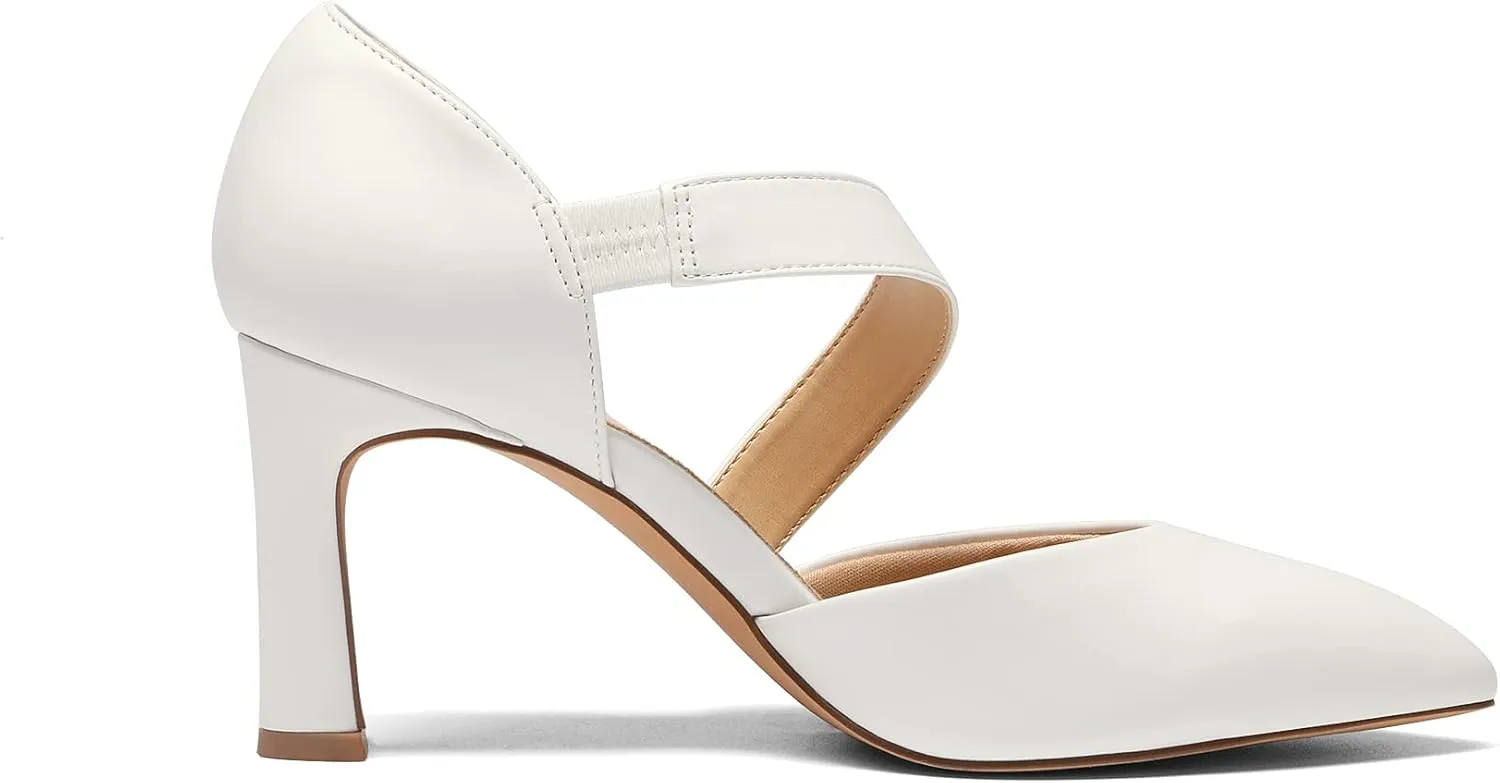 DREAM PAIRS Women's High Heels Pumps Dress Closed Pointed Toe Comfortable D'Orsay Pumps Shoes for Work Office Wedding Dancing