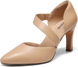 DREAM PAIRS Women's High Heels Pumps Dress Closed Pointed Toe Comfortable D'Orsay Pumps Shoes for Work Office Wedding Dancing