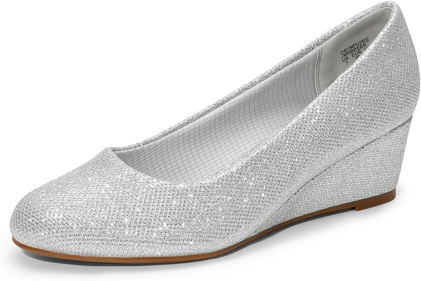 DREAM PAIRS Women's Low Wedges Heels Closed Round Toe Pumps Comfortable Slip On Dress Work Wedding Shoes