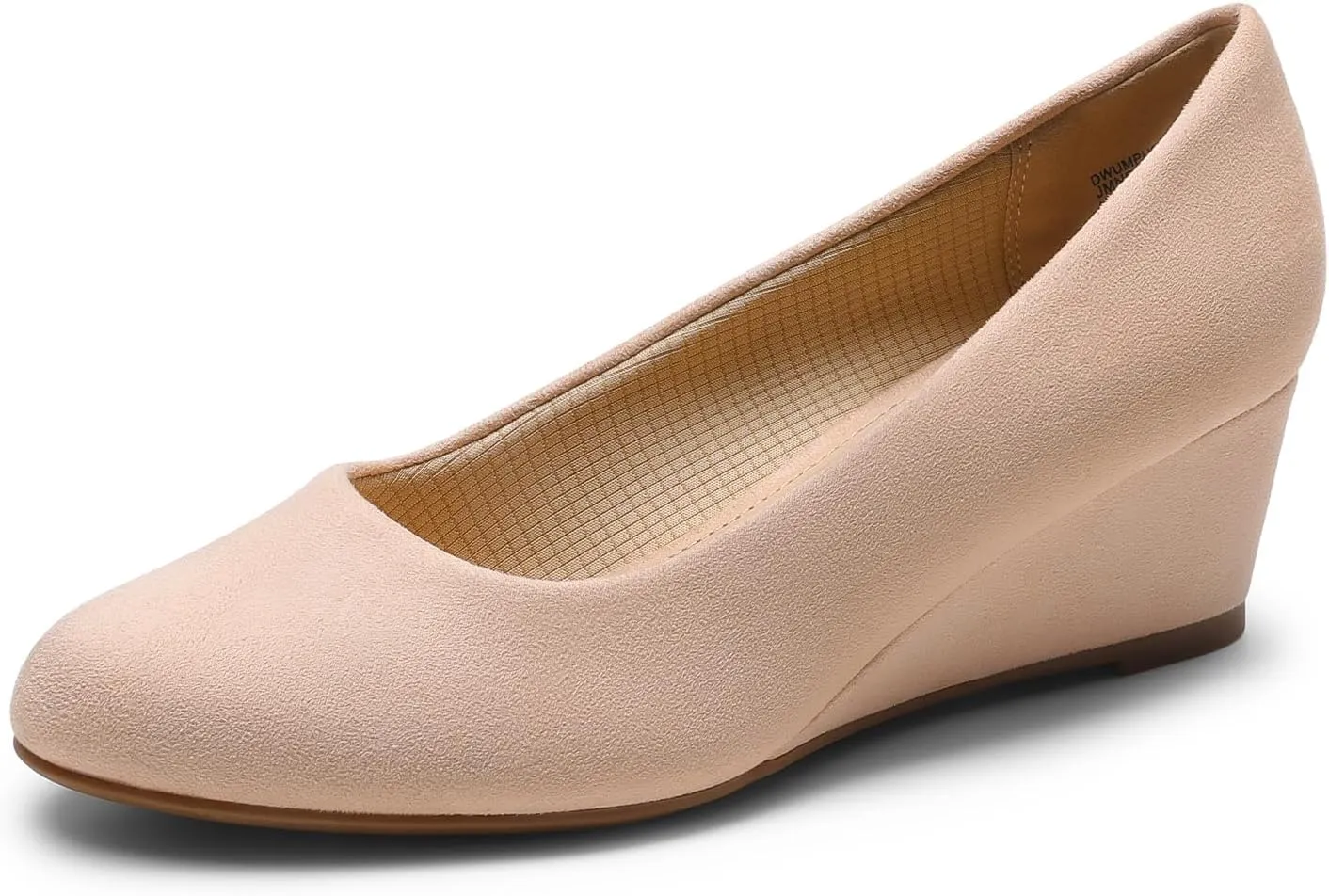 DREAM PAIRS Women's Low Wedges Heels Closed Round Toe Pumps Comfortable Slip On Dress Work Wedding Shoes