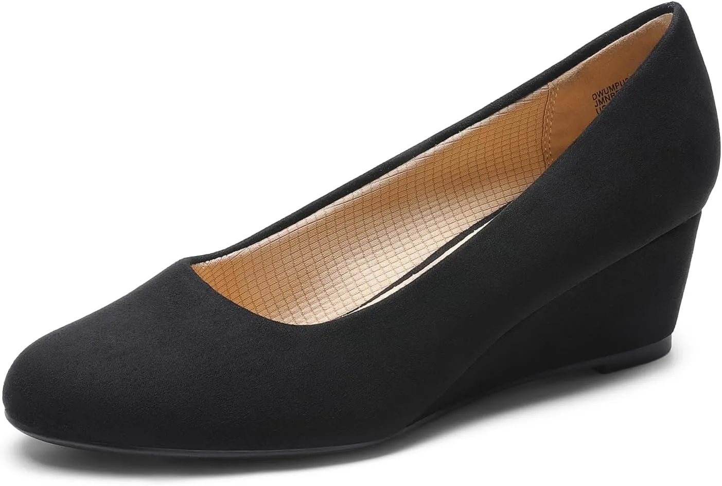 DREAM PAIRS Women's Low Wedges Heels Closed Round Toe Pumps Comfortable Slip On Dress Work Wedding Shoes
