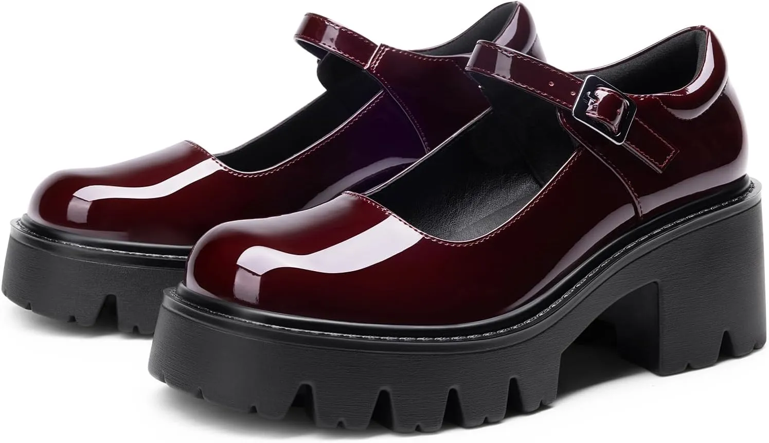 DREAM PAIRS Women's Mary Janes Shoes Platform Dress Low Heel Chunky Pumps Round Toe Ankle Strap Pumps Shoes Oxfords