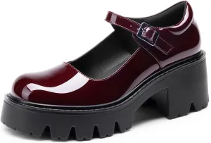 DREAM PAIRS Women's Mary Janes Shoes Platform Dress Low Heel Chunky Pumps Round Toe Ankle Strap Pumps Shoes Oxfords