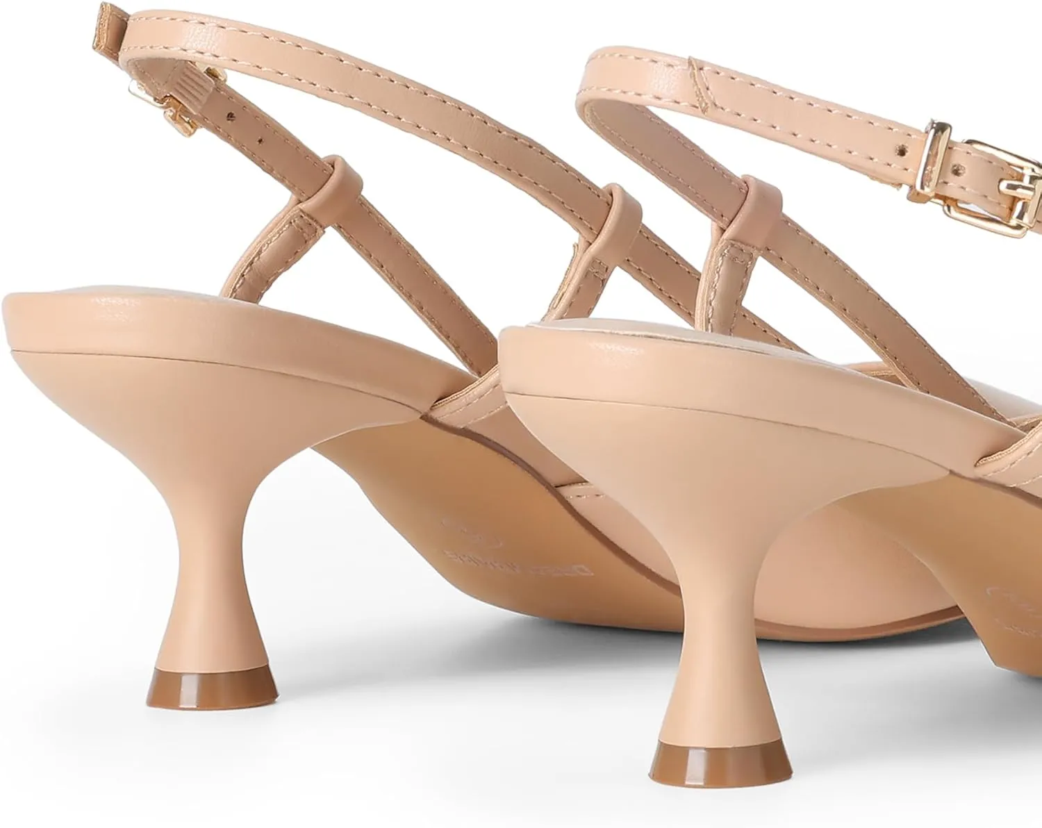 DREAM PAIRS Women's Slingback Kitten Heels Closed Pointed Toe Low Stiletto Heels Dress Bridal Party Wedding Pumps Shoes