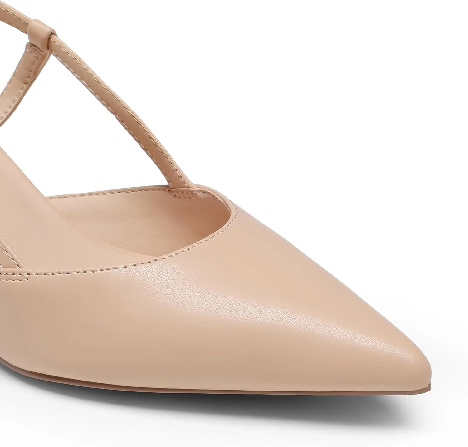 DREAM PAIRS Women's Slingback Kitten Heels Closed Pointed Toe Low Stiletto Heels Dress Bridal Party Wedding Pumps Shoes
