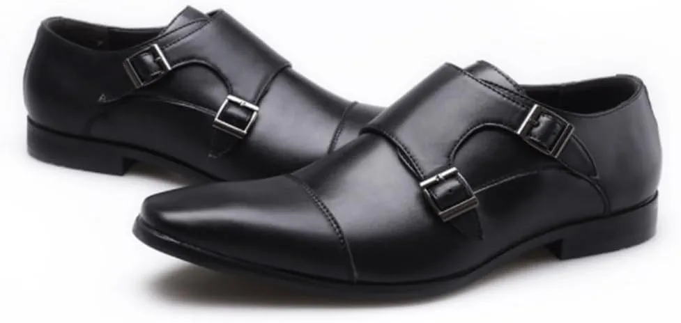 Dress Oxford Shoes for Men New Classic Monk Shoes for Men Luxury Wedding Shoes for Male Plus Size Men Business Office Leather Shoes for Men