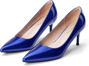 Elisabet Tang Kitten Heel Low Pumps 2.4 Inch Closed Pointed Toe Short Sexy Comfort Women Dressy Shoe at Work Office Date Prom Party Wedding Church