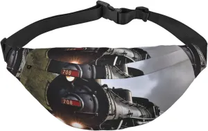 Fanny Pack for Women Men Crossbody Waist Packs Steam Train Belt Bag Hip Bum Bag for Running Hiking