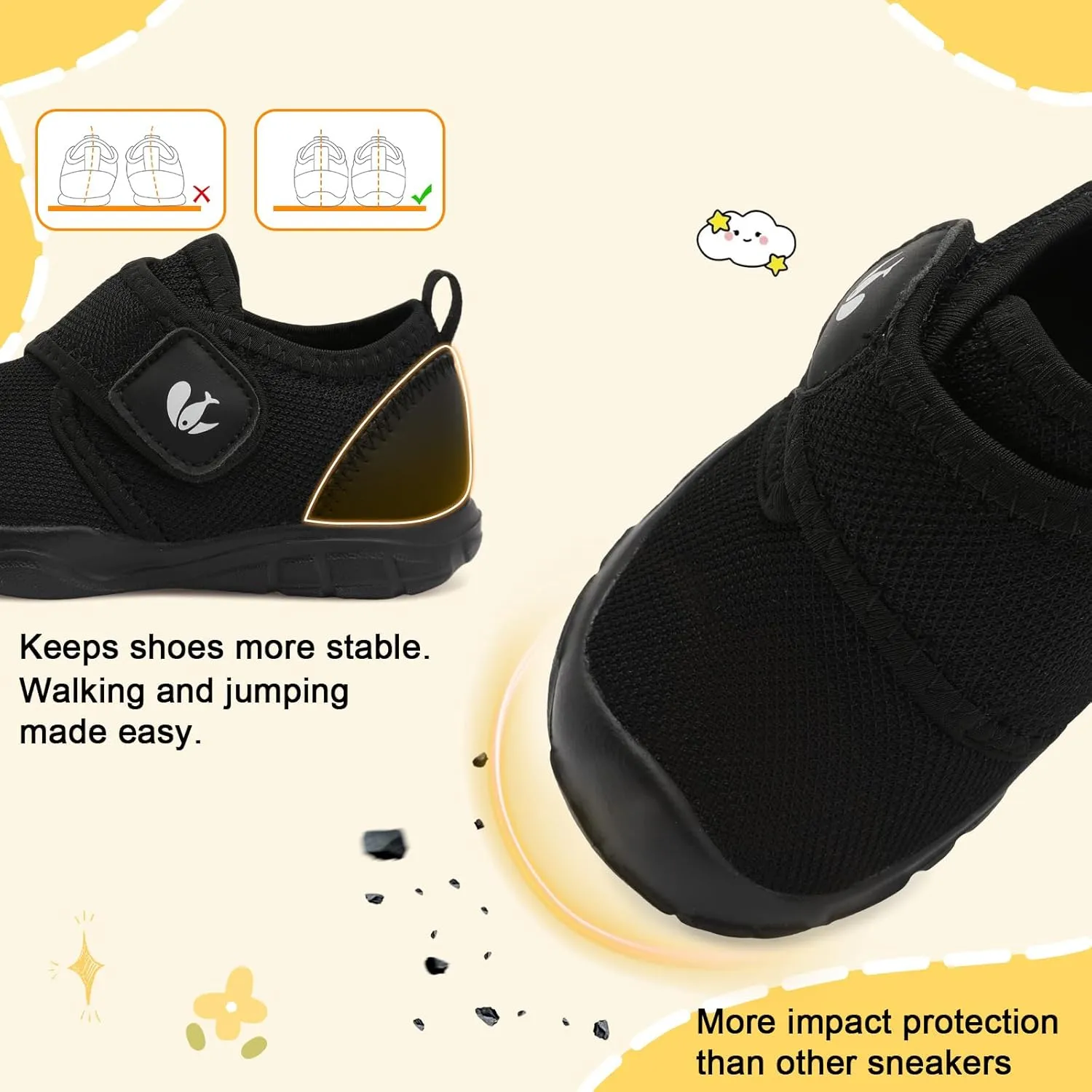 FEETCITY Toddler Shoes Boys Girls Toddler Slip On Sneakers Kids Tennis Shoes Sports Shoe Walking Shoe