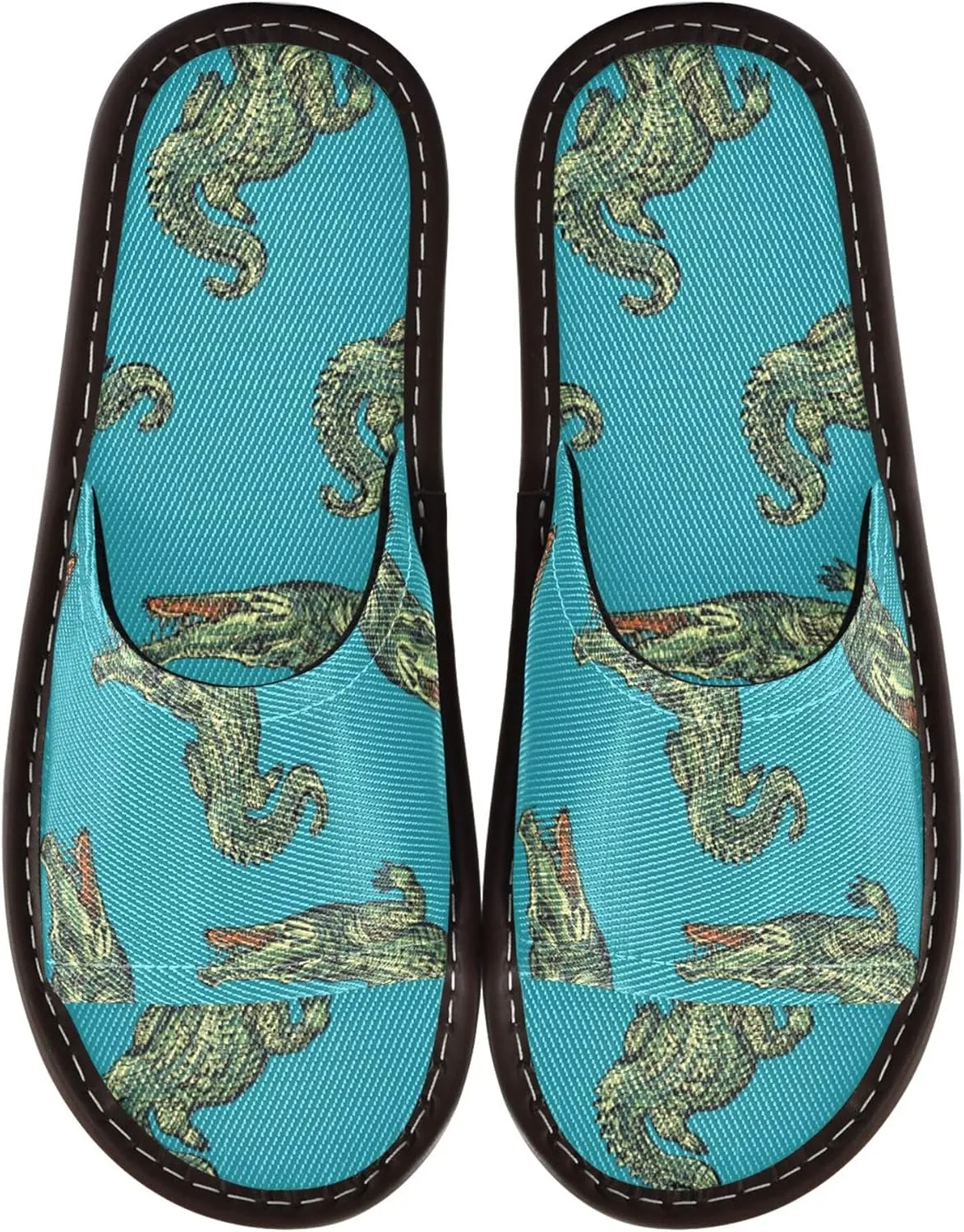 Fisyme Slippers for Women Men Slip-On Open Toe Indoor Outdoor House Shoes Home Slipper