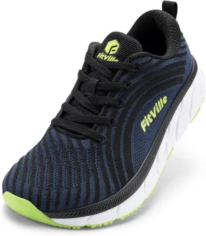 FitVille Wide Toe Box Shoes for Men Cushioned Well Extra Wide Width Running Shoes for Men Walking Comfortable Lightweight