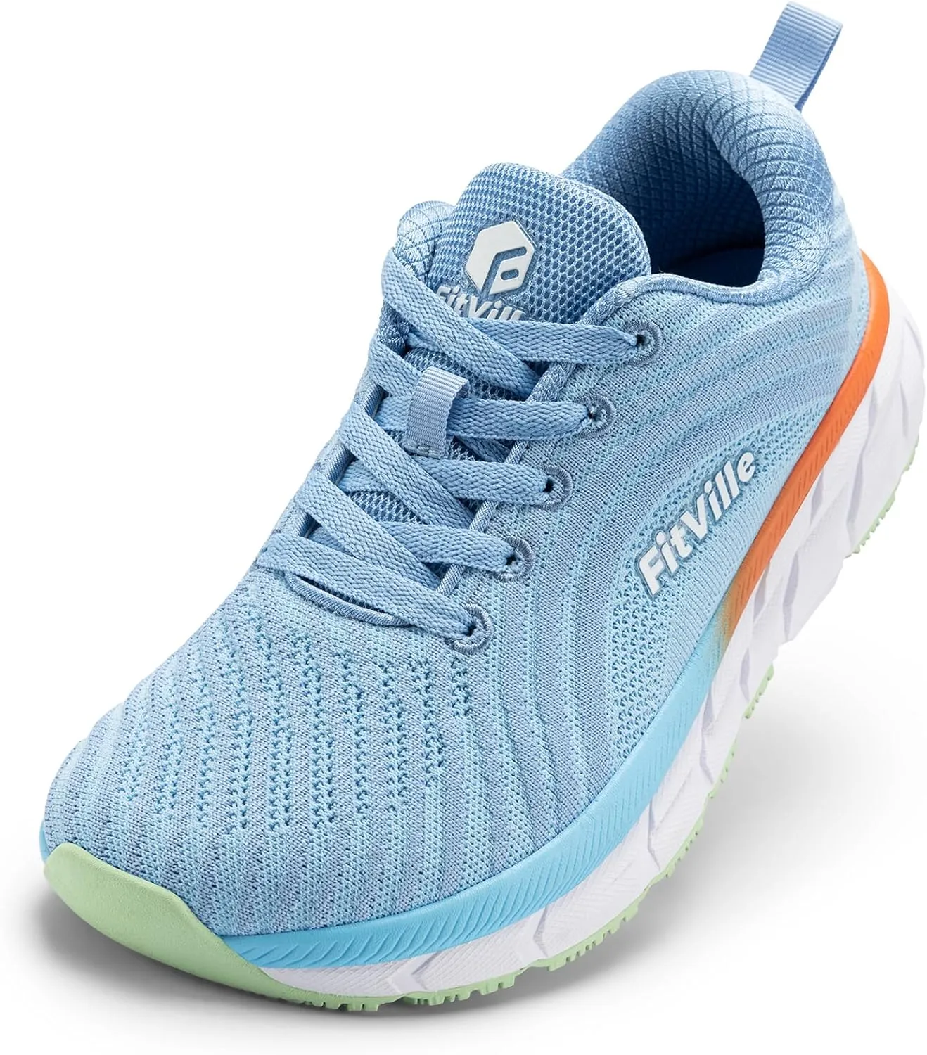 FitVille Wide Toe Box Shoes Women Comfortable Non Slip Extra Wide Running Shoes for Women with Swollen Feet Lightweight