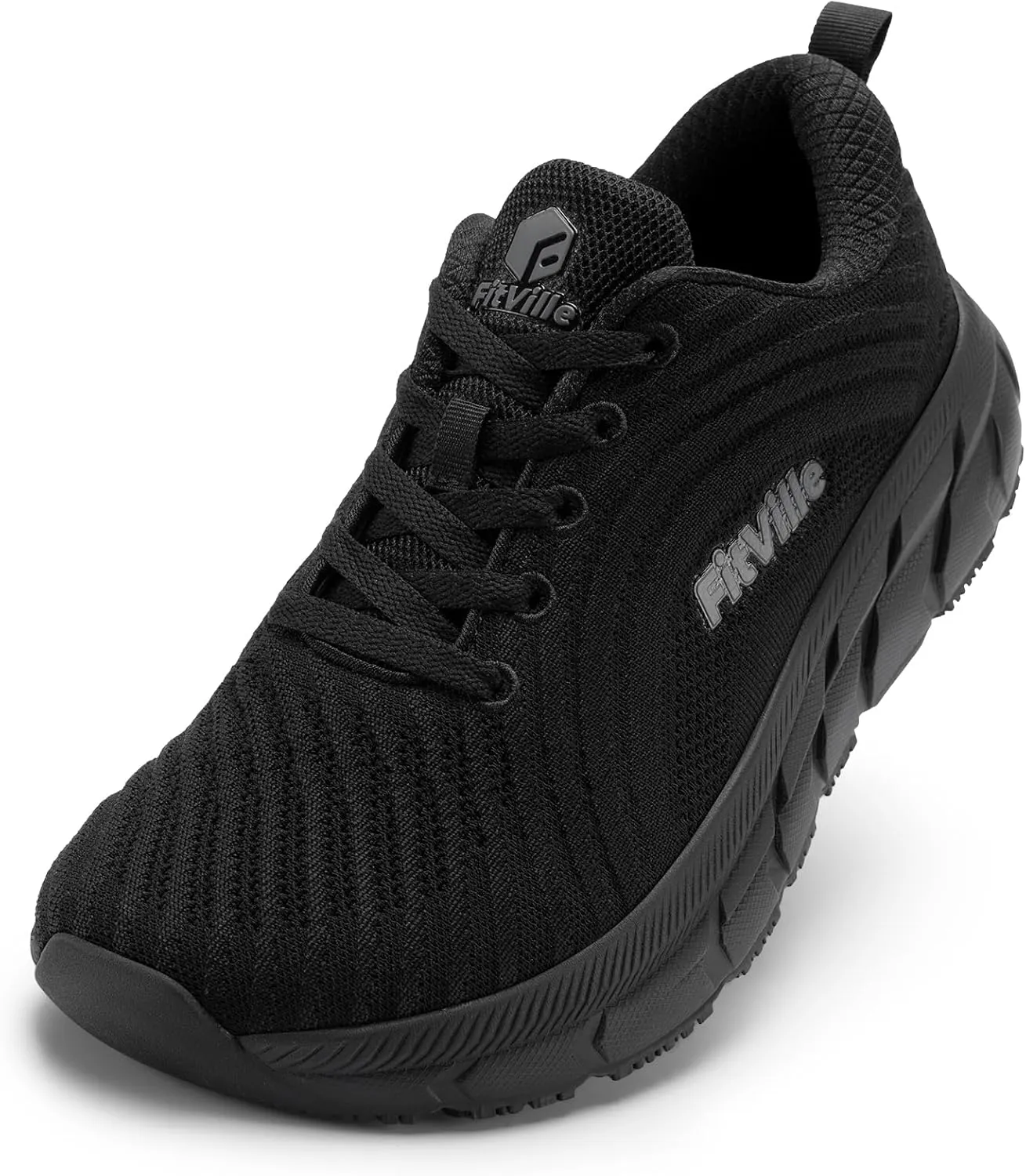 FitVille Wide Toe Box Shoes Women Comfortable Non Slip Extra Wide Running Shoes for Women with Swollen Feet Lightweight