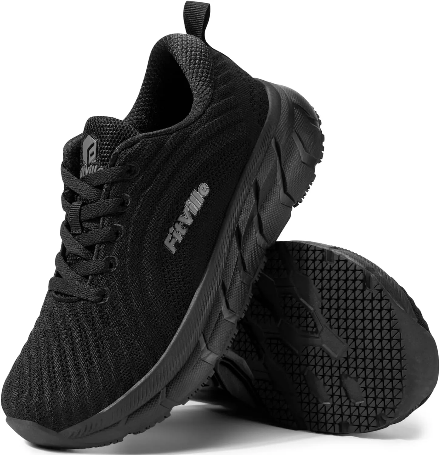 FitVille Wide Toe Box Shoes Women Comfortable Non Slip Extra Wide Running Shoes for Women with Swollen Feet Lightweight