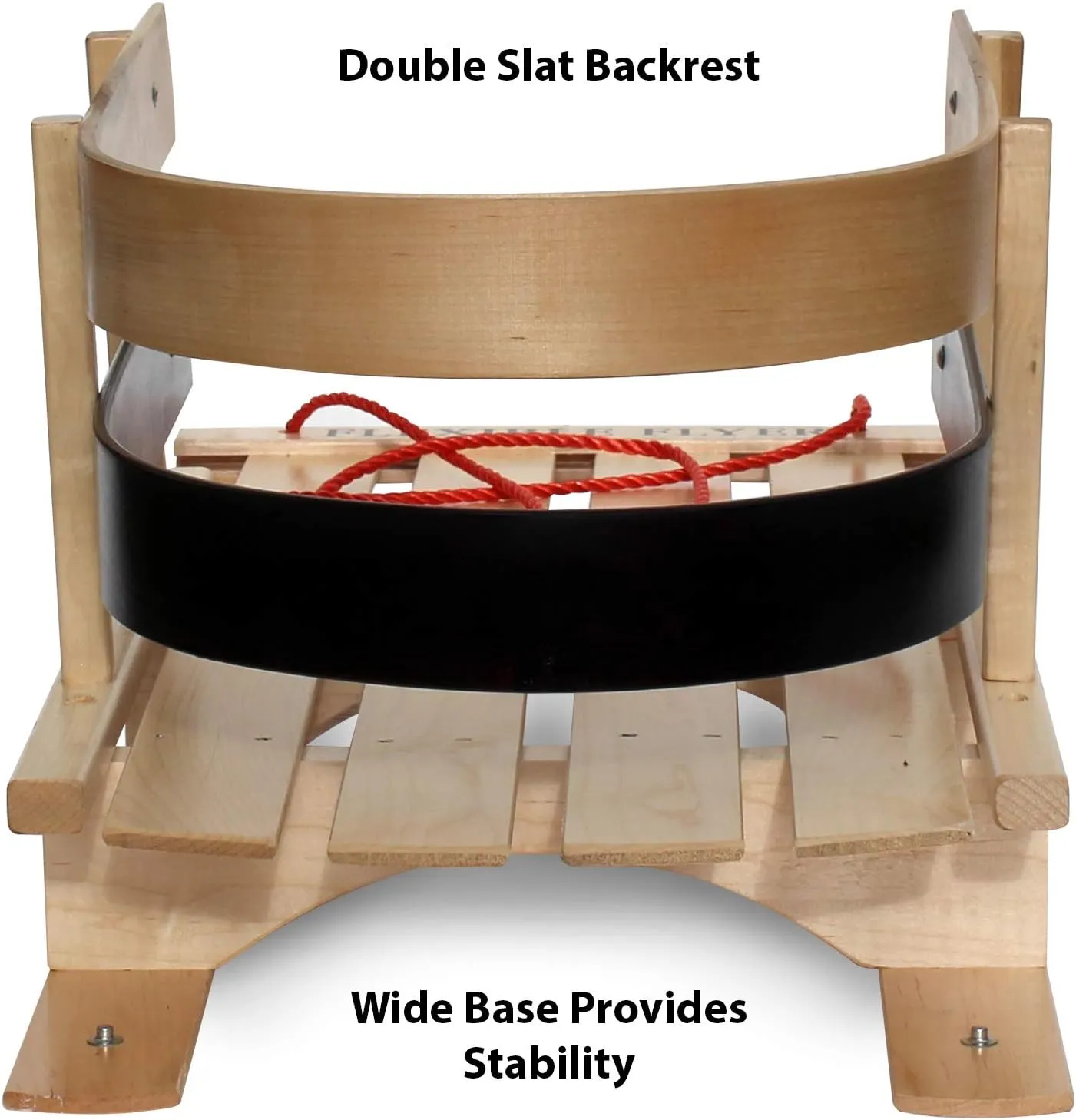 Flexible Flyer Baby Snow Sled Toddler Toboggan. Wood Pull Sleigh for Kids
