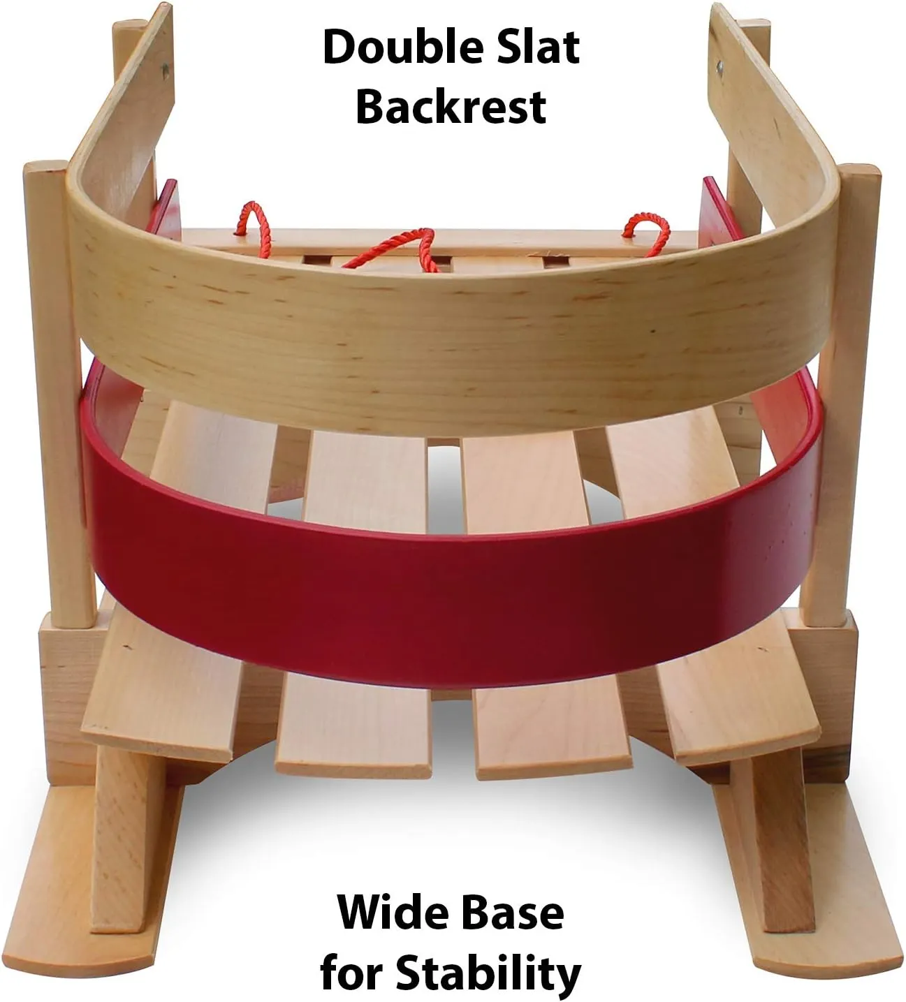 Flexible Flyer Baby Snow Sled Toddler Toboggan. Wood Pull Sleigh for Kids