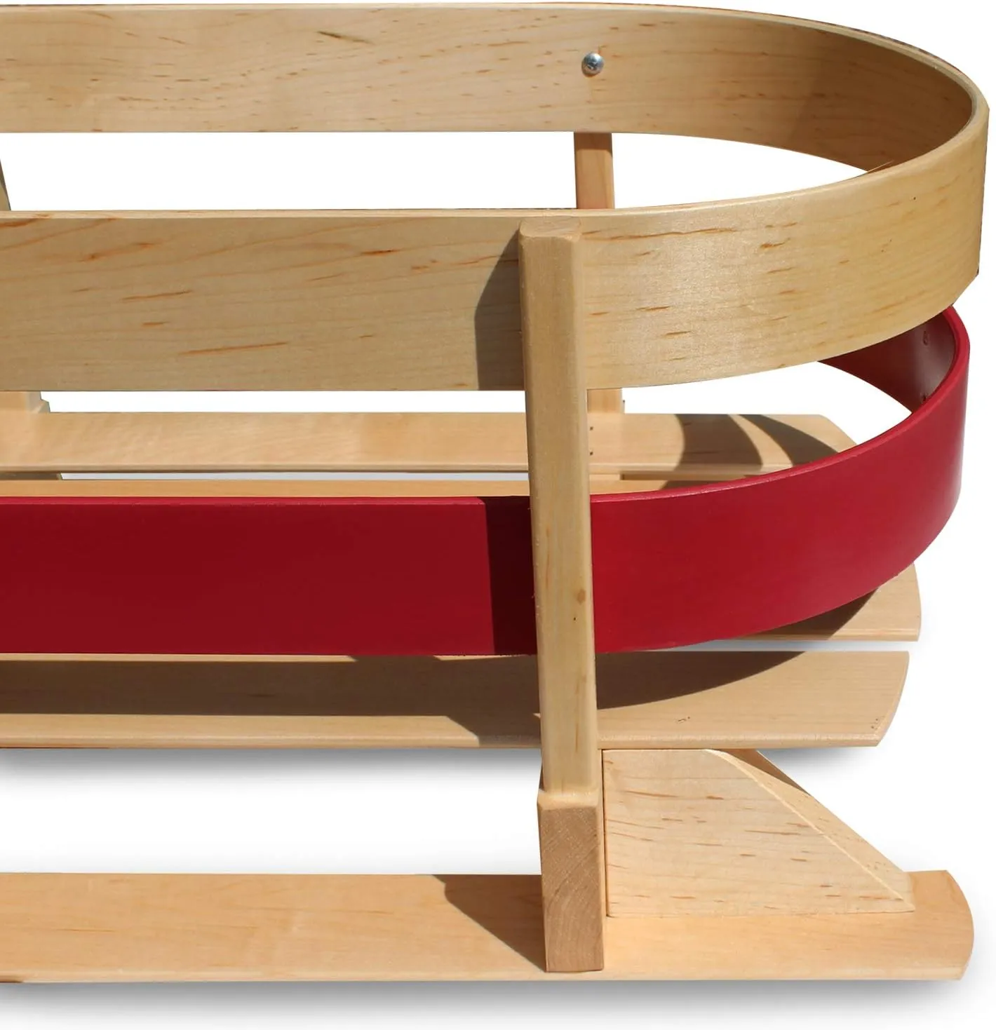Flexible Flyer Baby Snow Sled Toddler Toboggan. Wood Pull Sleigh for Kids