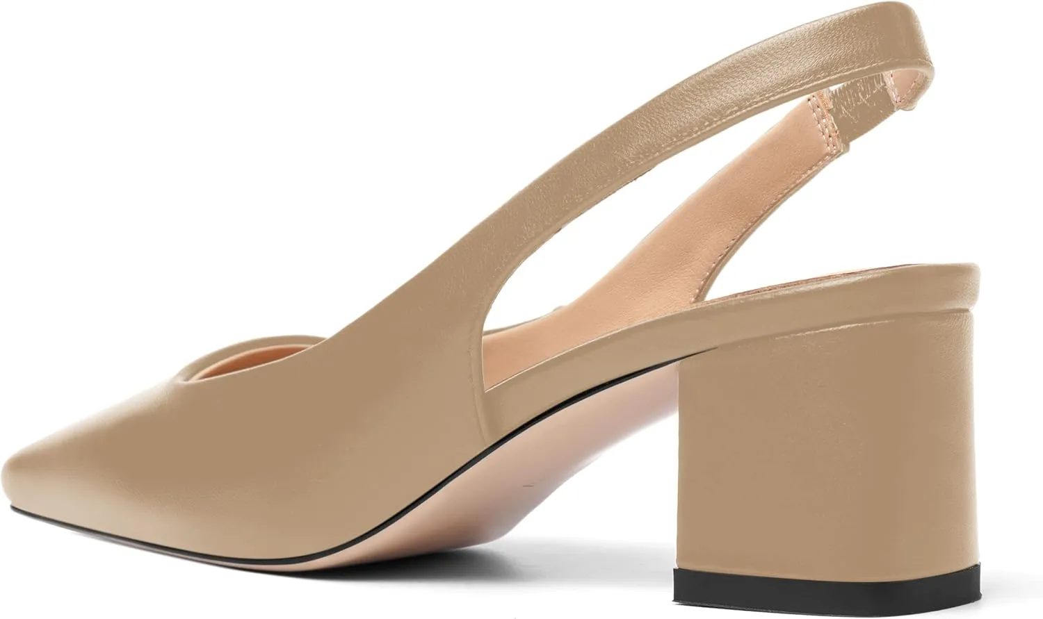 FOGEENA Womens Matte Square Toe Sexy Bridal Slip On Solid Chunky Leather Low Heel Pumps Shoes 2 Inch