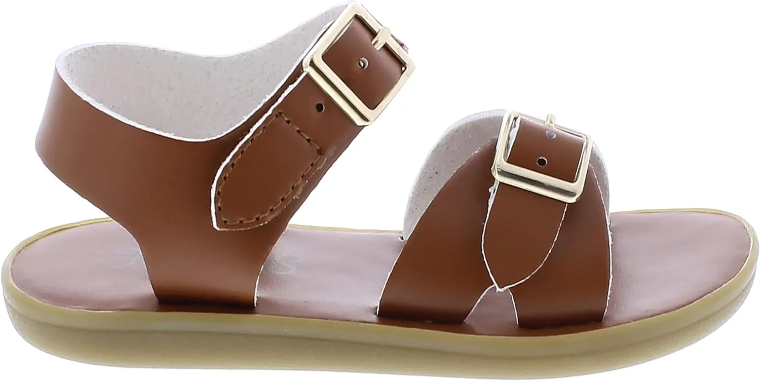 FOOTMATES Tide and Eco-Tide Waterproof Sandals for Boys and Girls with Slip-Resistant, Non-Marking Outsoles and Strap Closure for Infants, Toddlers, and Little Kids Ages 0-8