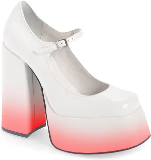 FOWT Women Two Toned Platform Mary Jane Pumps Multicolored Block Heel Super High Ankle Buckle Strap Sandals Patent Leather Square Toe Oxfords Leather Dress Lolita Work Party Daily Size US 4-16 US