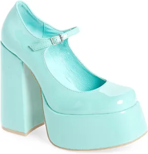 FOWT Women Two Toned Platform Mary Jane Pumps Multicolored Block Heel Super High Ankle Buckle Strap Sandals Patent Leather Square Toe Oxfords Leather Dress Lolita Work Party Daily Size US 4-16 US