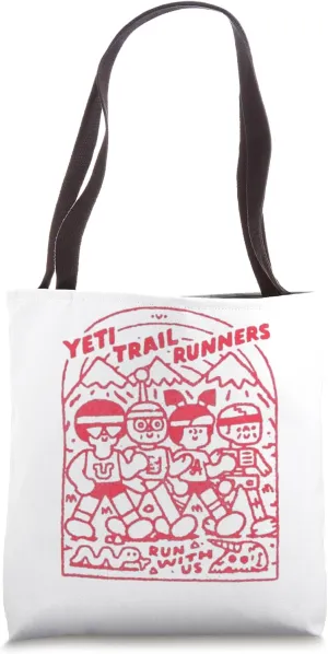Frost Stride Yeti Trail Runners Graphic Tote Bag