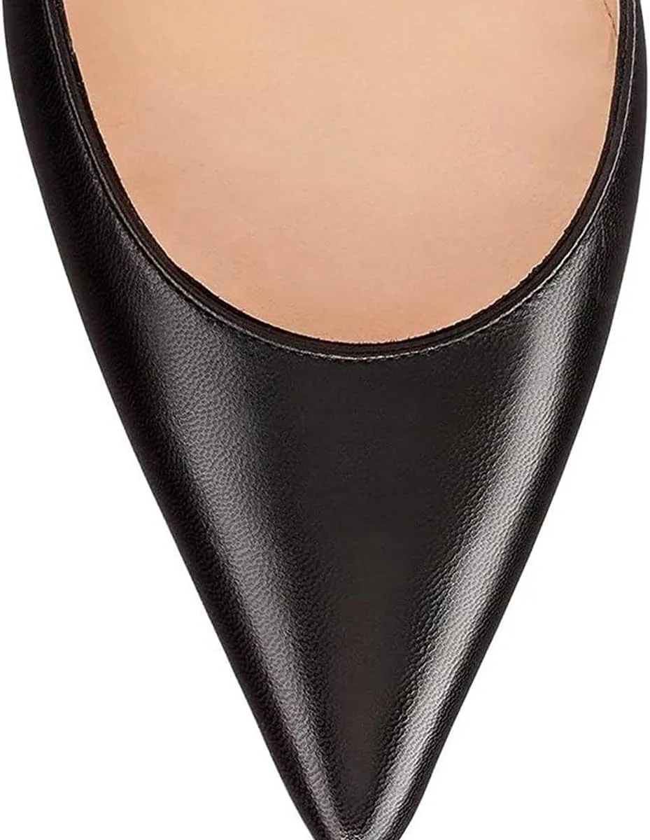 FSJ Slip On Pearl Beaded High Heel Slip On Pump Pointed Toe Mirror Effect Classic Party Club Shoe for Women 4-15 US