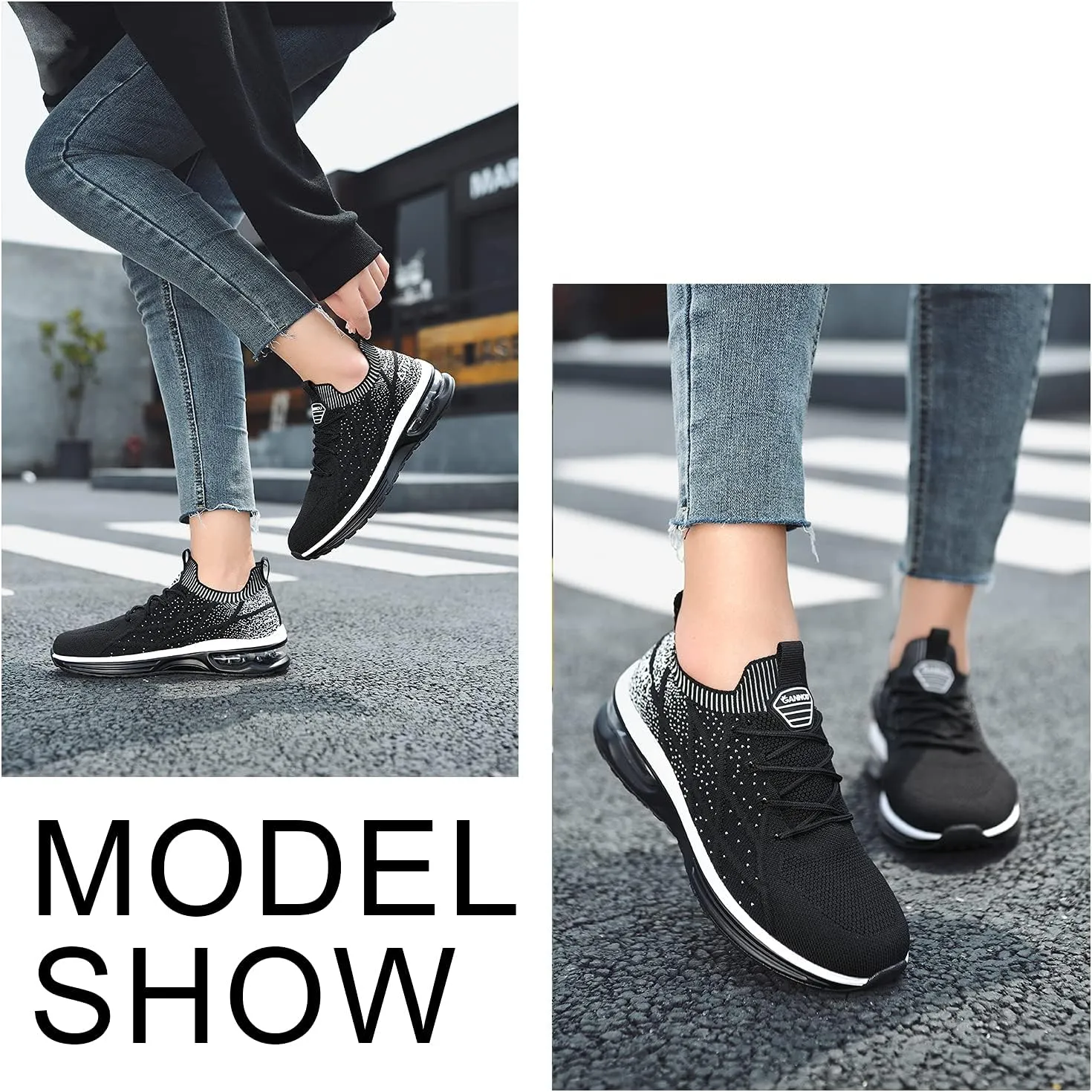 GANNOU Women's Air Athletic Running Shoes Fashion Sport Gym Jogging Tennis Fitness Sneaker US5.5-11