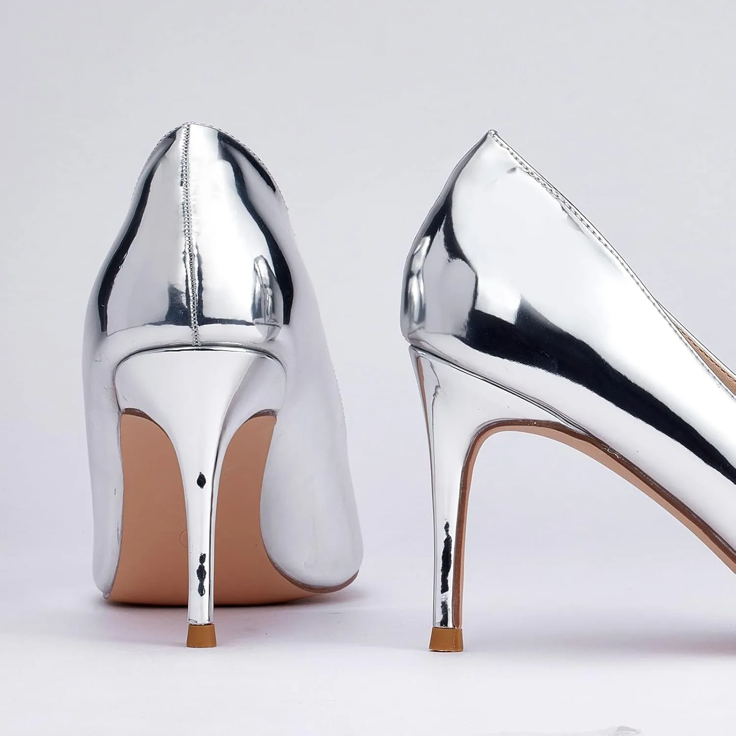 GENSHUO High Heels Pumps for Women Closed Toe 3 Inch Stillettos Heels Dress Shoes