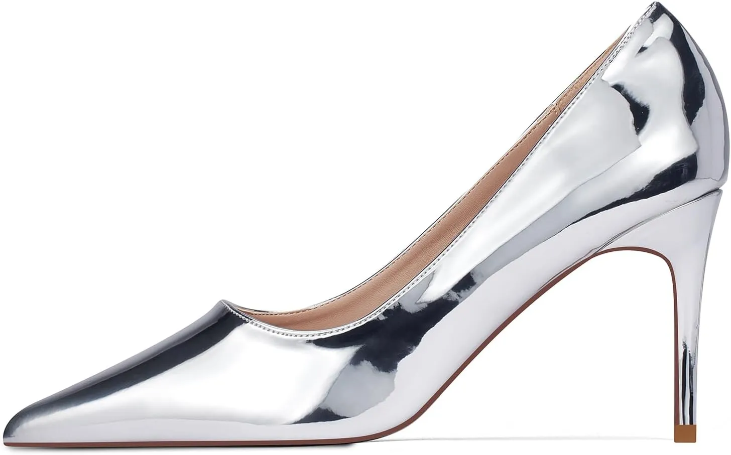 GENSHUO High Heels Pumps for Women Closed Toe 3 Inch Stillettos Heels Dress Shoes
