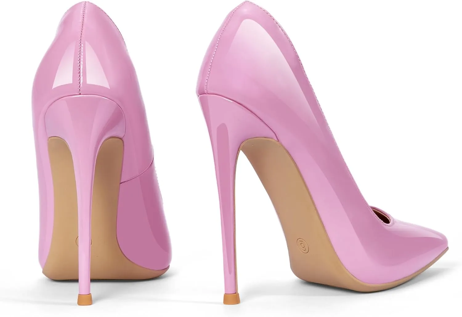 GENSHUO Women's 4.7 Inch Pumps Pointy Closed Toe Stiletto Sexy High Heels Slip on Porm Party Wedding Dress Shoes