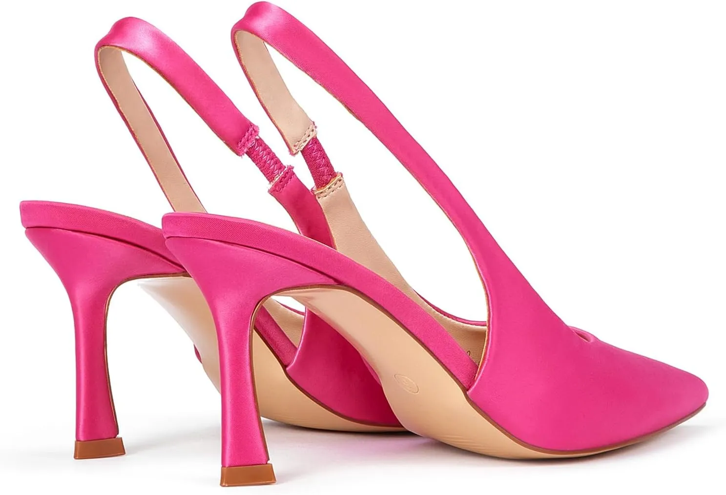 GENSHUO Women's Slingback Heels Closed Pointed Toe Dress Pumps Shoes Slip On 4 Inch High Stiletto Comfortable Sexy Wedding Work Casual Prom Party