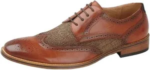 Goor Childrens/Boys Leather Lined 4 Eye Brogue Gibson Shoe
