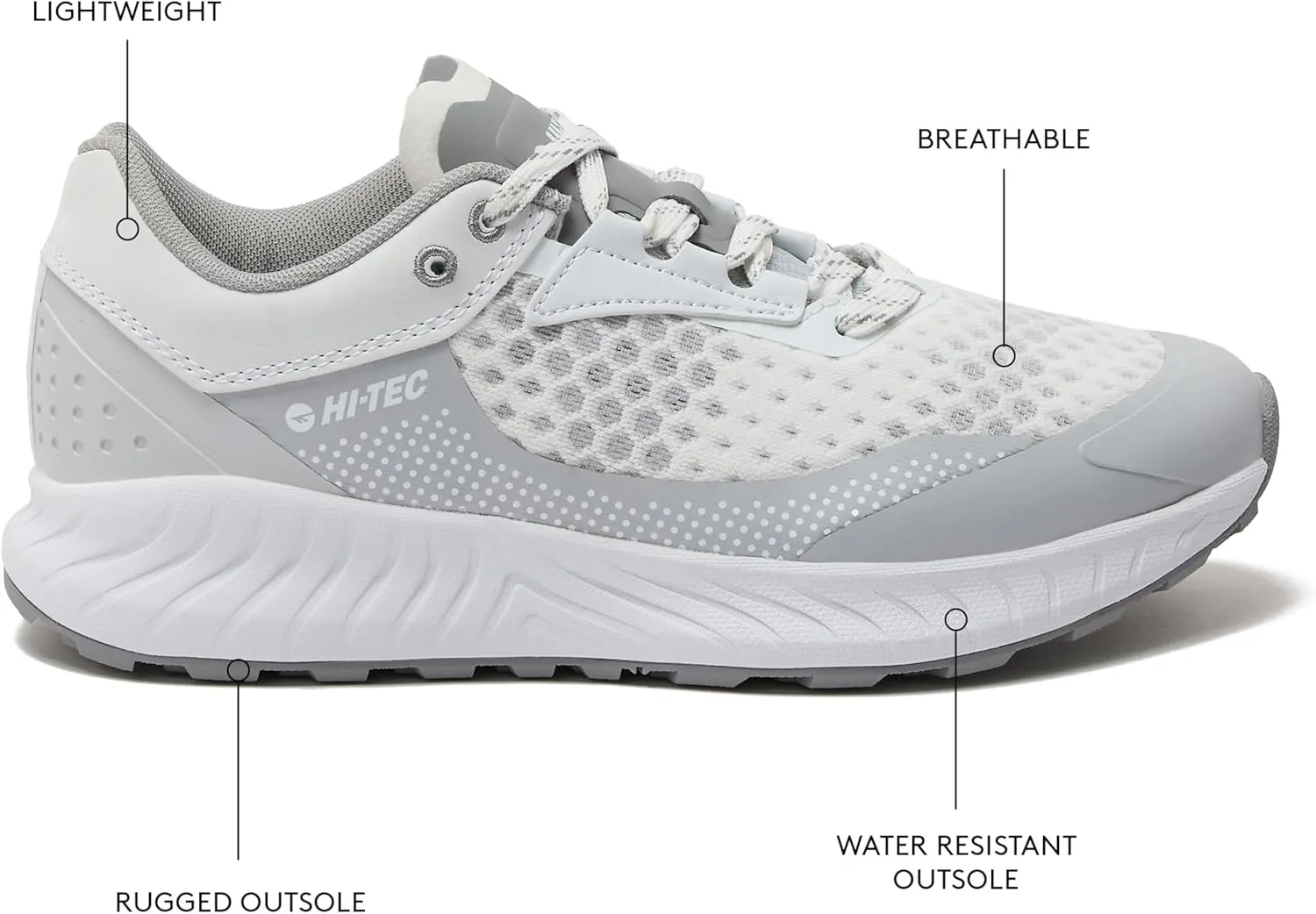HI-TEC Avalon Trail Running Shoes for Women, Lightweight Breathable Womens Hiking Sneakers or Athletic Walking Shoes for Women, Black, White or Blue, Size 7-12 Hiking Shoes Women