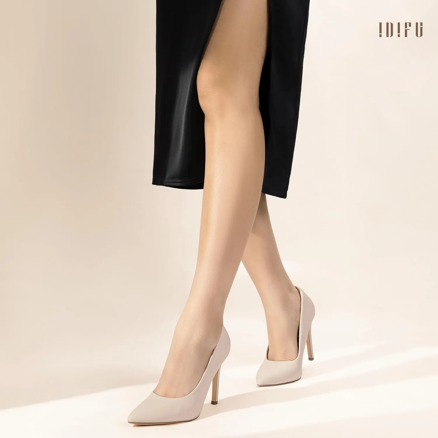IDIFU IN4 Women's Pumps High Heels Closed Toe Stiletto Pointed Toe Dress Shoes Wedding Prom Bridal Daily Work Office Business Trendy Fashion Sexy Comfortable Pumps Dressy Shoes
