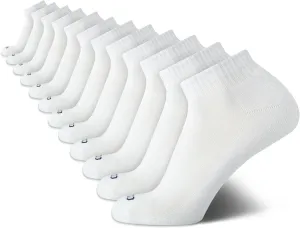 IZOD Men's Athletic Socks - Performance Cushion Quarter Socks (10 or 12 Pack)