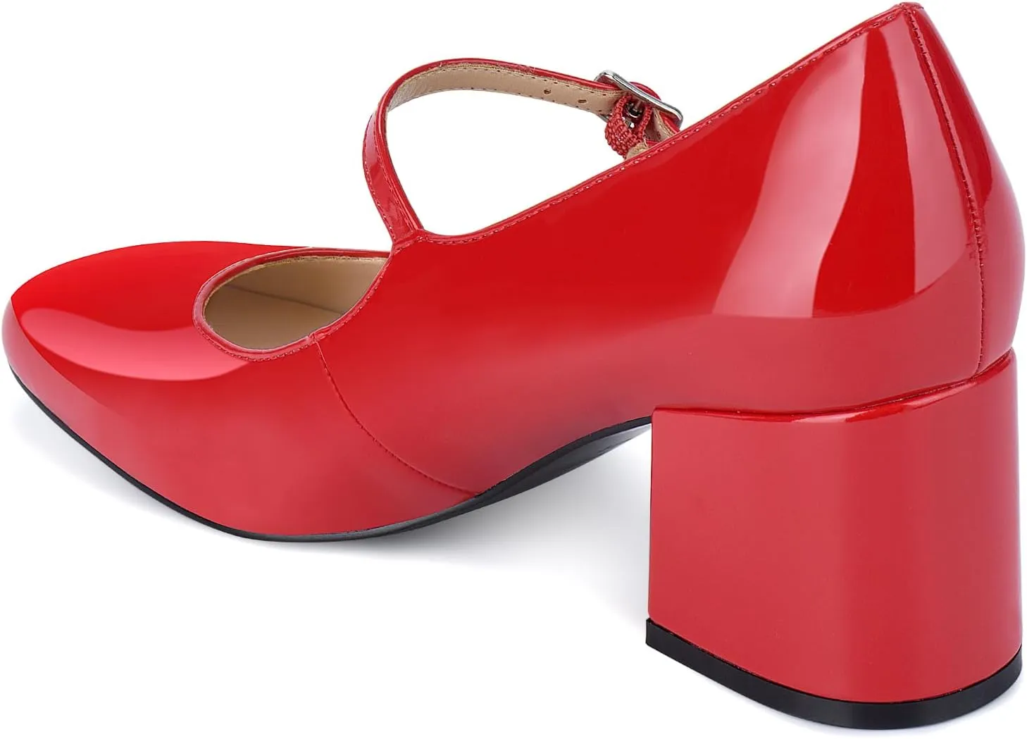 JENN ARDOR Women's Pumps Low Heel Dress Shoes for Women Closed Toe Chunky Mary Jane Work Pumps Shoes Oxfords