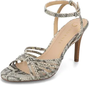 Journee Womens Vanita Multi Strap Stiletto Open Toe Dress Sandals