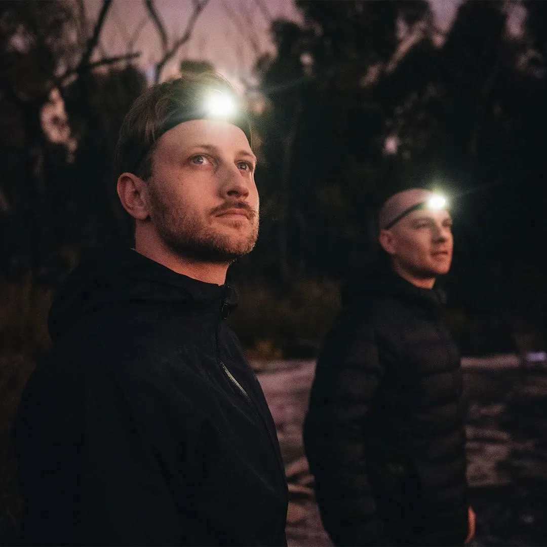 KNOG Quokka 150 LED Headlamp - Lightweight, USB Rechargeable Running Headlamp with 20m Beam, IP65 Water Resistant, Silicone Strap, 3 Light Modes for Camping, DIY & Outdoors