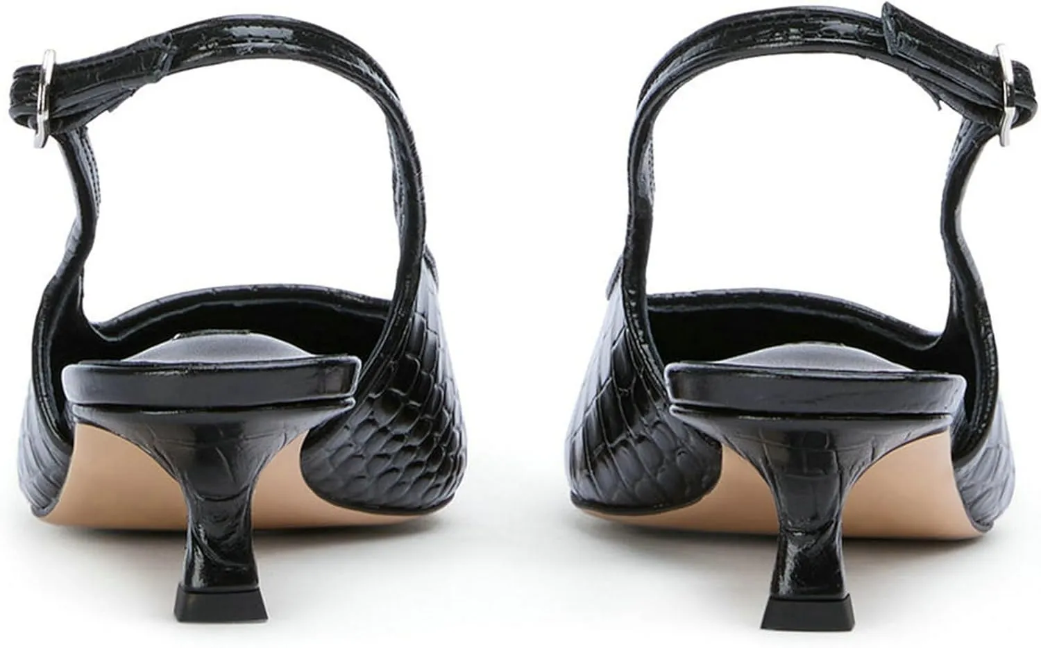 KysBloes Pointed Toe Slingback Kitten Heels for Women Low Heel Pointed Toe Pumps Formal Dress Shoes Sling Back Heels