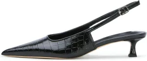 KysBloes Pointed Toe Slingback Kitten Heels for Women Low Heel Pointed Toe Pumps Formal Dress Shoes Sling Back Heels